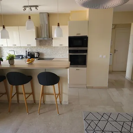 公寓 Antibes-t2-45m2-proche Et Centre-ville-wifi-climatisation 昂蒂布